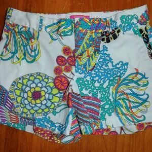 Banana Republic Trina Turk Collection Shorts Size 8 Colorful Floral Print Summer